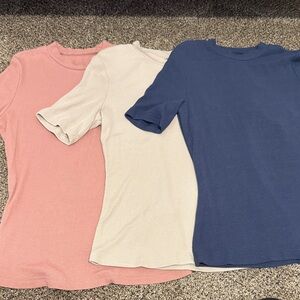 SHEIN Women's Tops in Pink, Cream, and Blue